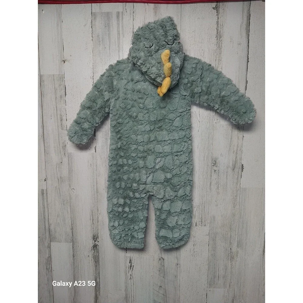 Koala Baby 1pc Suit Plush Hooded Fleece Jumper Dino Size 9-12 Months